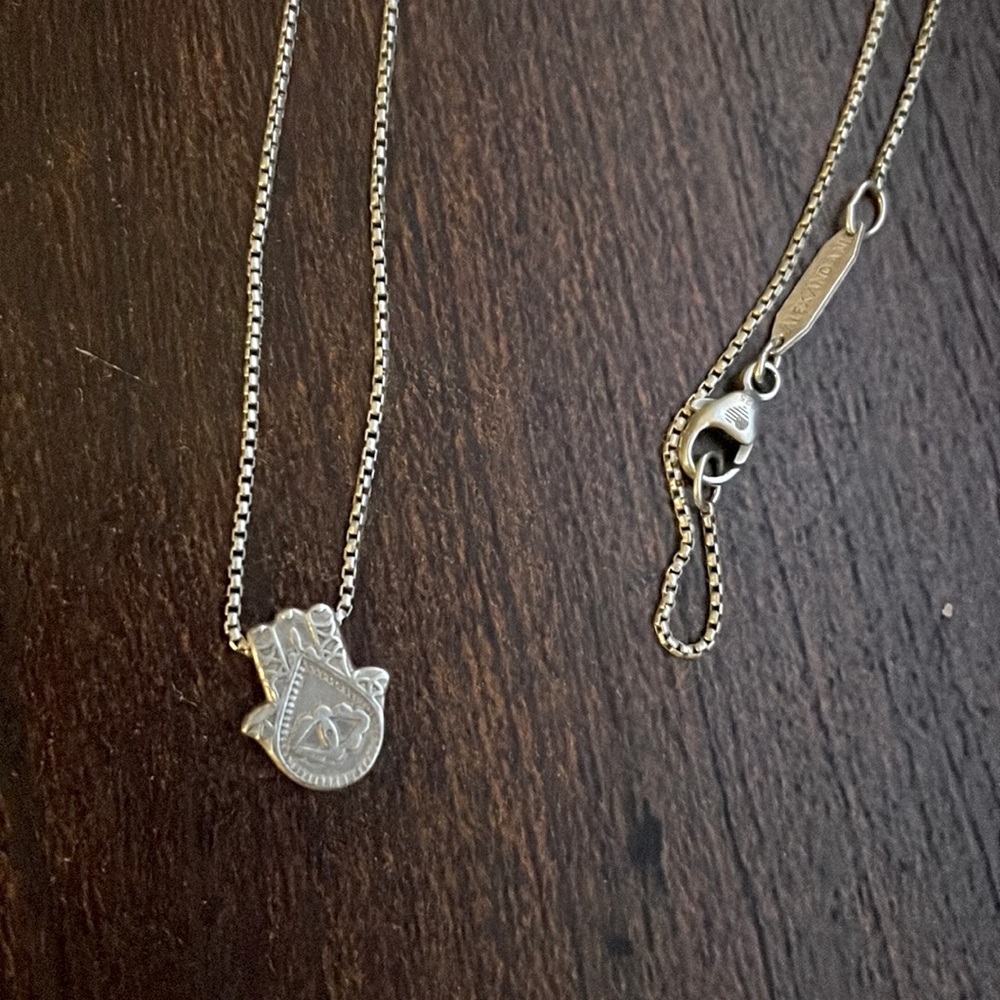 Alex and ani hamsa hand silver